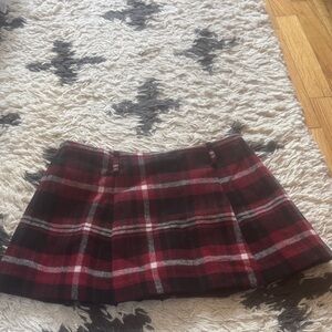 Gap Plaid Mini Skirt in Red and Black